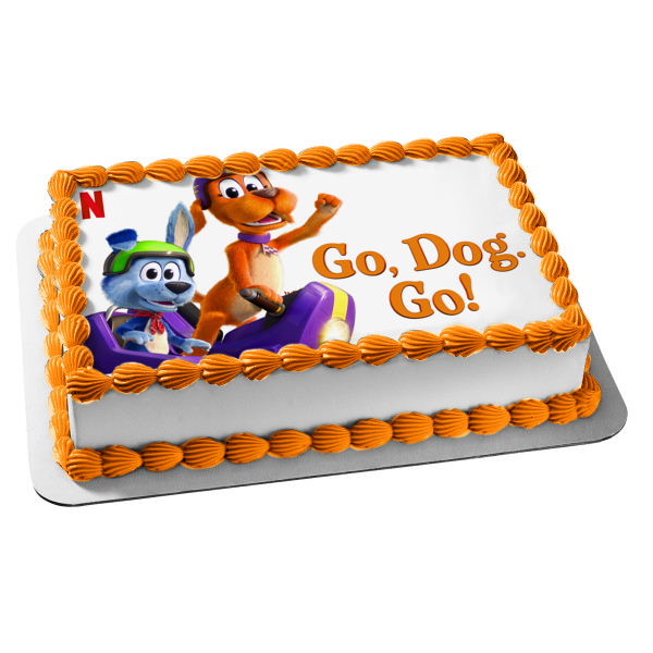 Go, Dog. Go! Tag Barker Scooch Pooch Edible Cake Topper Image ABPID53883