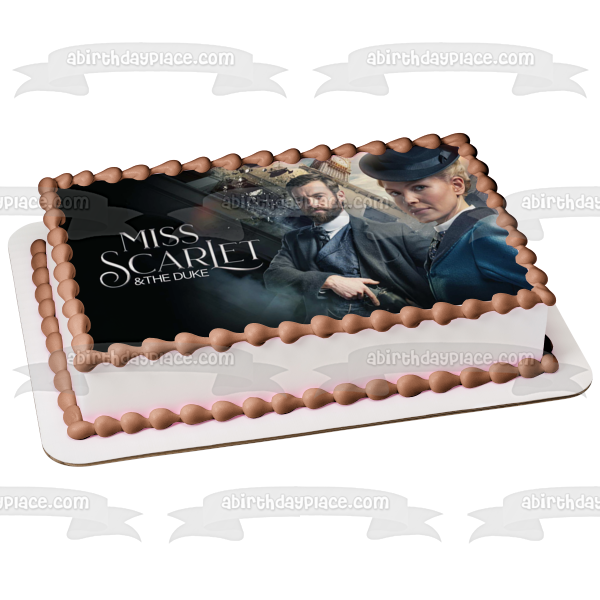 Miss Scarlet and the Duke Eliza Scarlet Detective Inspector William Wellington, The Duke Edible Cake Topper Image ABPID53887