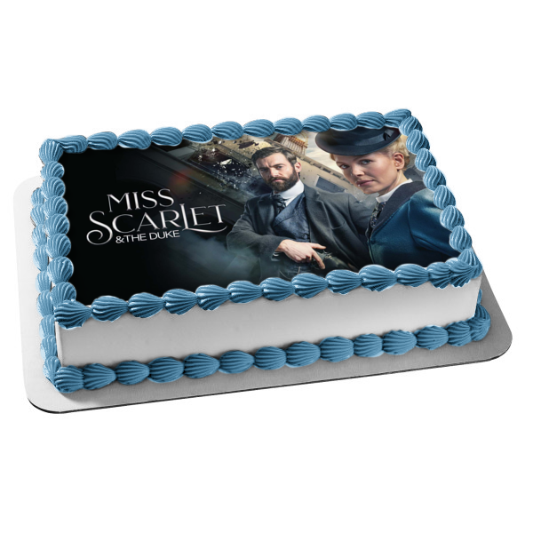 Miss Scarlet and the Duke Eliza Scarlet Detective Inspector William Wellington, The Duke Edible Cake Topper Image ABPID53887