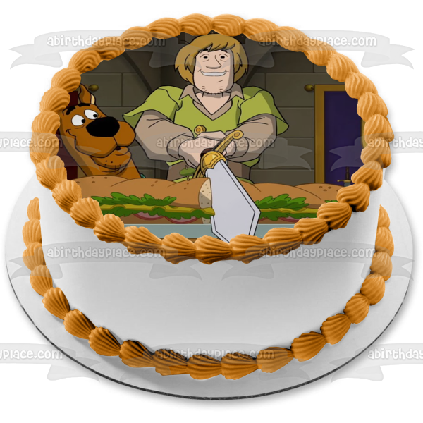 Scooby-Doo! The Sword and the Scoob Shaggy Scooby-Doo Giant Feast Edible Cake Topper Image ABPID53913