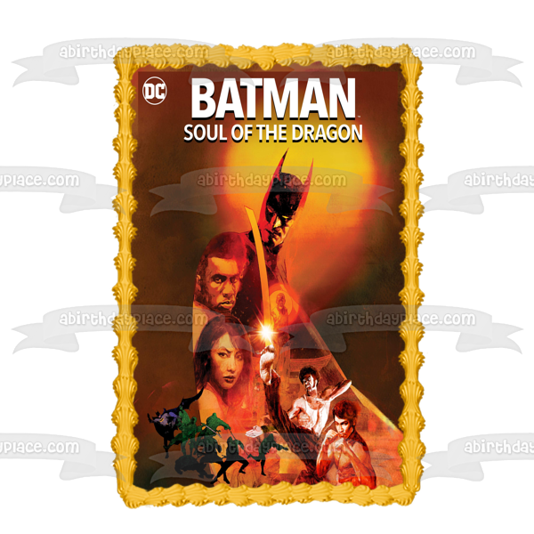 Póster de la película Batman Soul of the Dragon, decoración comestible para tarta, imagen ABPID53929 