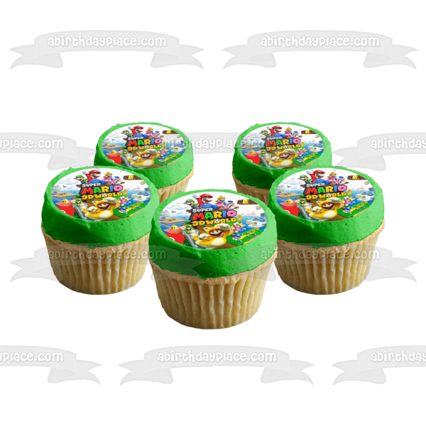 Super Mario 3D World Toad Luigi Princess Peach Edible Cake Topper Image  ABPID55431
