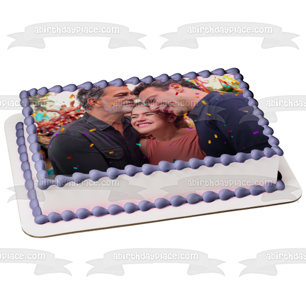 Decoración comestible para tarta con dos papás Vicenza Paco Imagen ABPID53937 