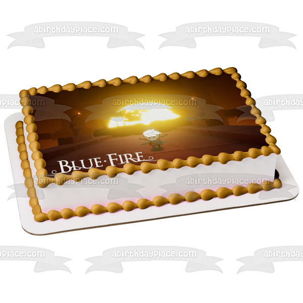 Blue Fire Umbra Edible Cake Topper Image ABPID53969