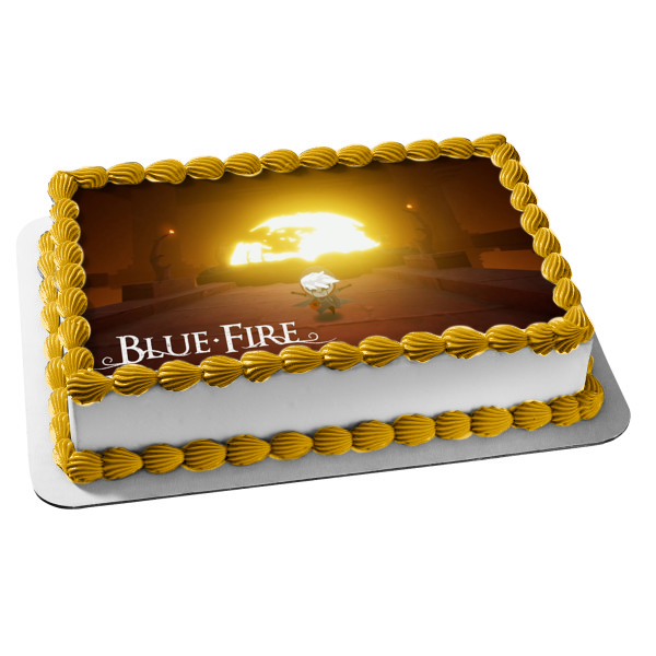 Blue Fire Umbra Edible Cake Topper Image ABPID53969