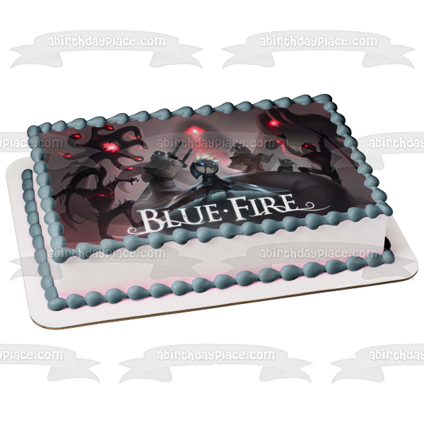 Blue Fire Umbra Edible Cake Topper Image ABPID53970