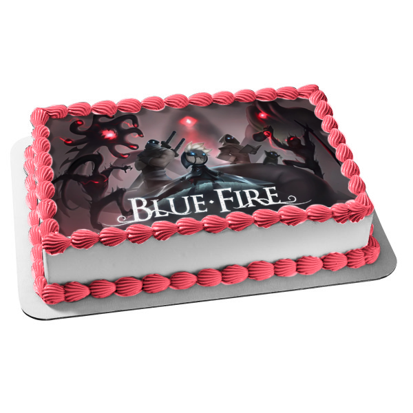 Blue Fire Umbra Edible Cake Topper Image ABPID53970