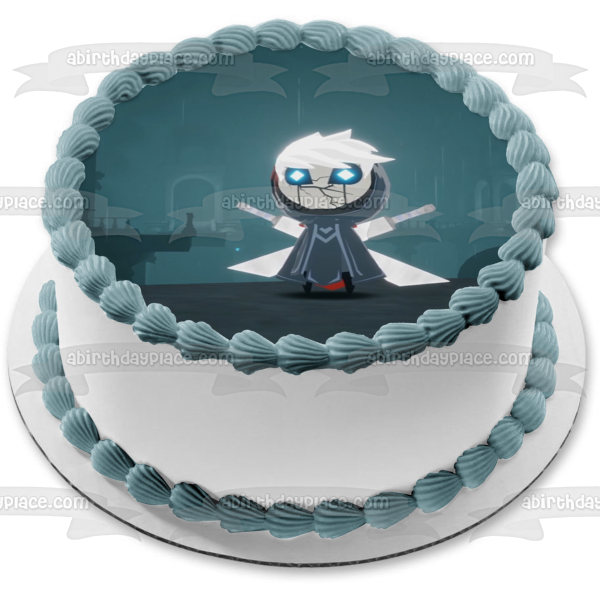 Blue Fire Umbra Edible Cake Topper Image ABPID53972