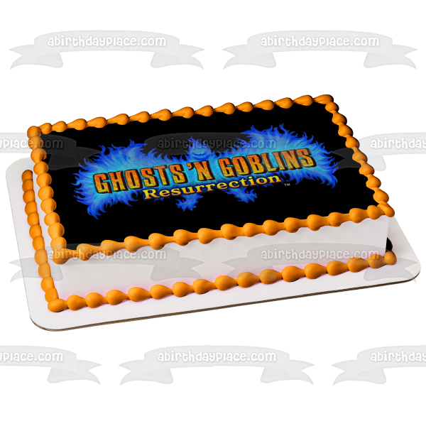 Ghosts N' Goblins Resurrection Logo Edible Cake Topper Image ABPID53973