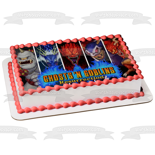 Imagen comestible para decoración de tarta de Resurrección de Ghosts N' Goblins ABPID53975 