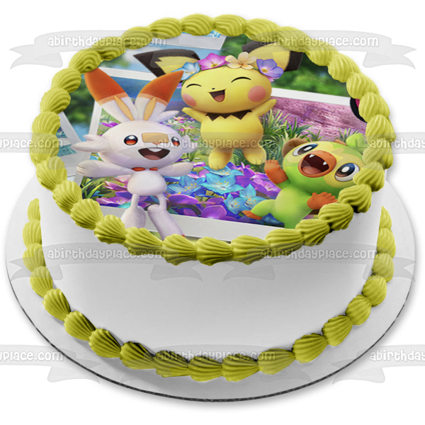 Pokemon Snap Butterfree Squirtle Edible Cake Topper Image ABPID53963