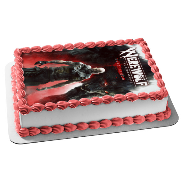 Werewolf: The Apocalypse-Earthblood Game Cover Cahal Edible Cake Topper Image ABPID53988