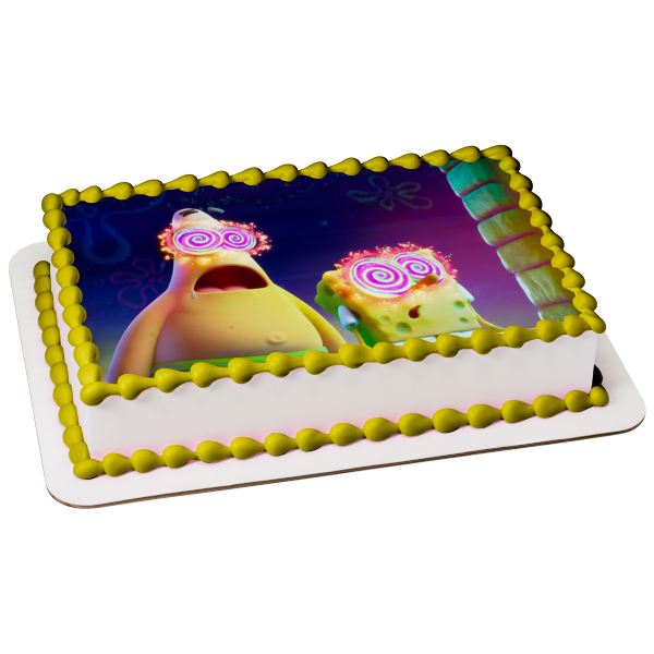 The Spongebob Movie: Sponge on the Run Patrick and Spongebob Funky Glasses Edible Cake Topper Image ABPID54005