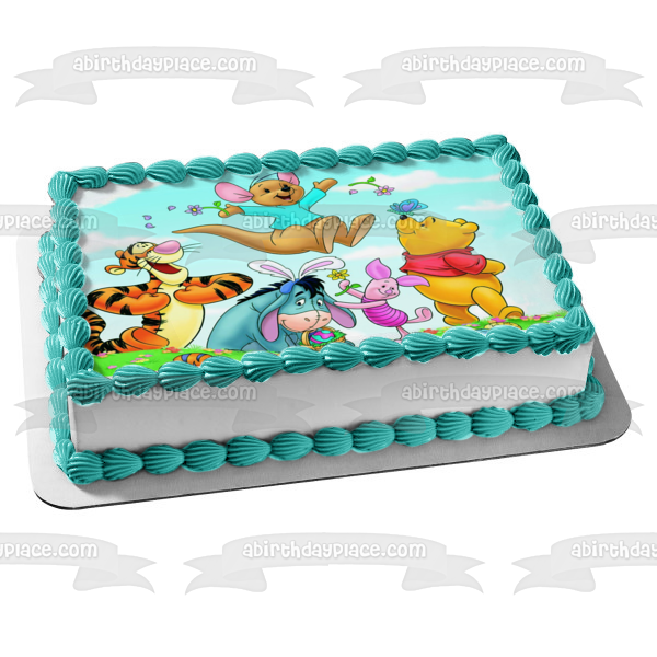 Disney Winnie the Pooh Pooh Bear Tigger Piglet Eeyore Roo Edible Cake Topper Image ABPID09245