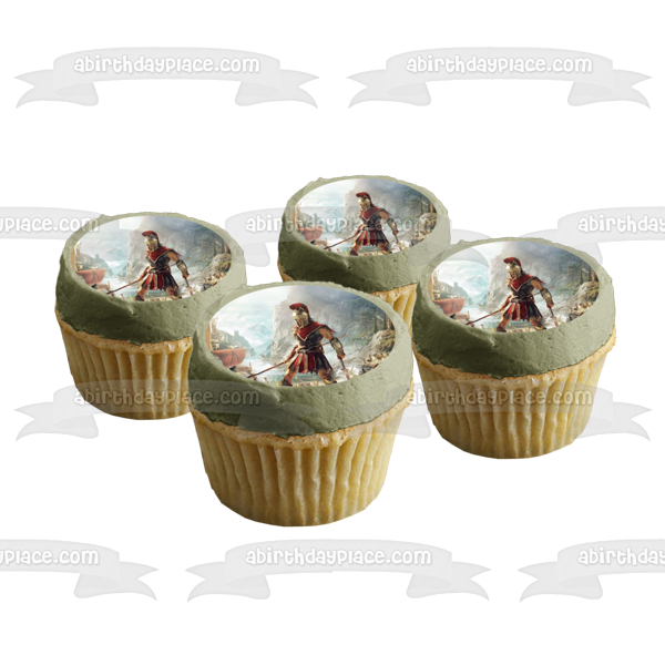 Assassins Creed Odyssey Spartan Edible Cake Topper Image ABPID52177