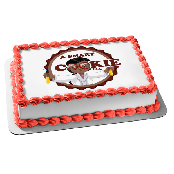 A Smart Cookie Science Edible Cake Topper Image ABPID10005