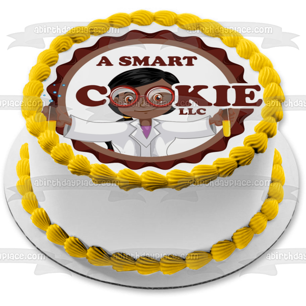 A Smart Cookie Science Edible Cake Topper Image ABPID10005