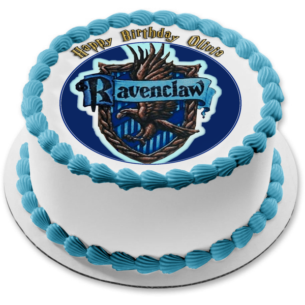 Adorno comestible para tarta con emblema de águila de Harry Potter Ravenclaw, imagen ABPID07307 