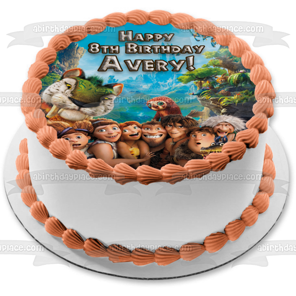 Imagen ABPID10473 de los Croods Eep Gurg Ugga Sandy Thunk Gran Guy Chunky comestible para tarta 