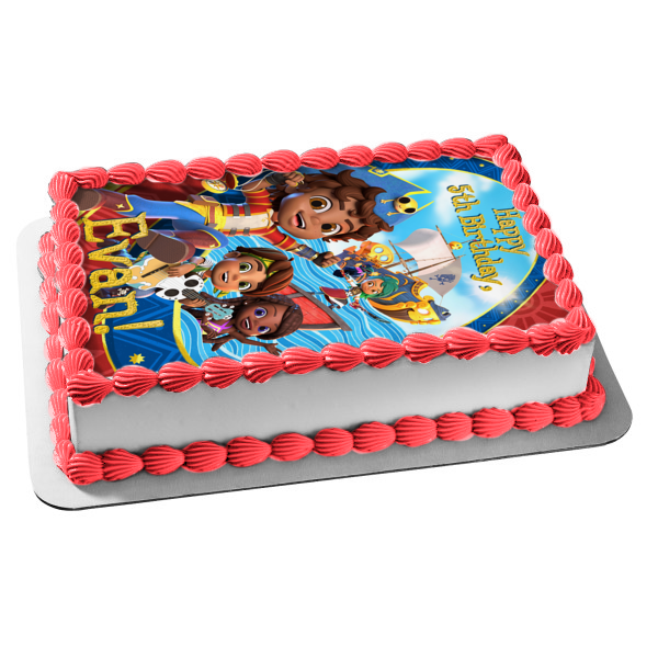 Santiago of the Seas Nick Jr Latino Caribe Santiago Montes Thomas Lorelai Bonnie Bones Edible Cake Topper Imagen ABPID53338 