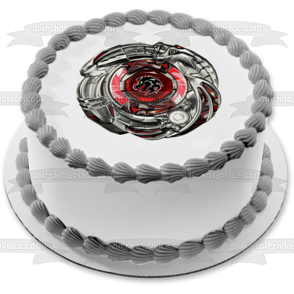 Adorno comestible para tarta Beyblade Shogun Steel Dark Knight Dragoon Imagen ABPID51131 