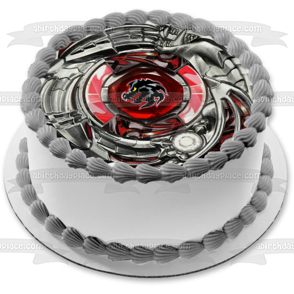 Beyblade Shogun Steel Dark Knight Dragoon Edible Cake Topper Image ABPID51131