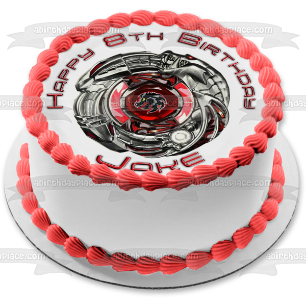 Adorno comestible para tarta Beyblade Shogun Steel Dark Knight Dragoon Imagen ABPID51131 