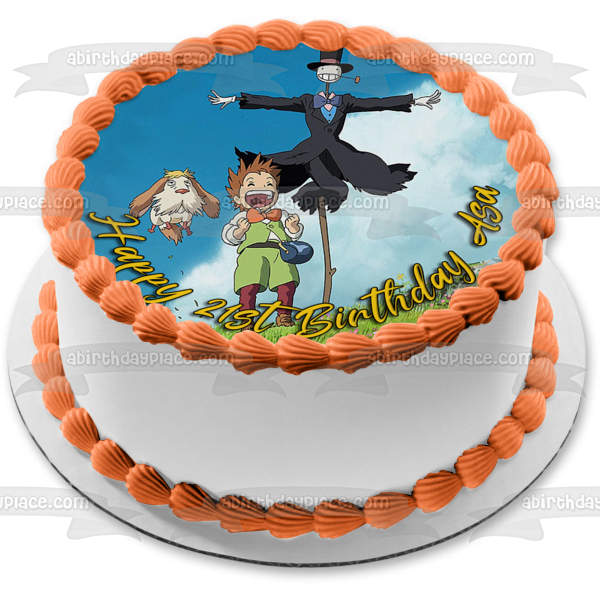 Howls Moving Castle 2 Turnip-Head Markl Heen Studio Ghibli Animation Edible Cake Topper Image ABPID52874