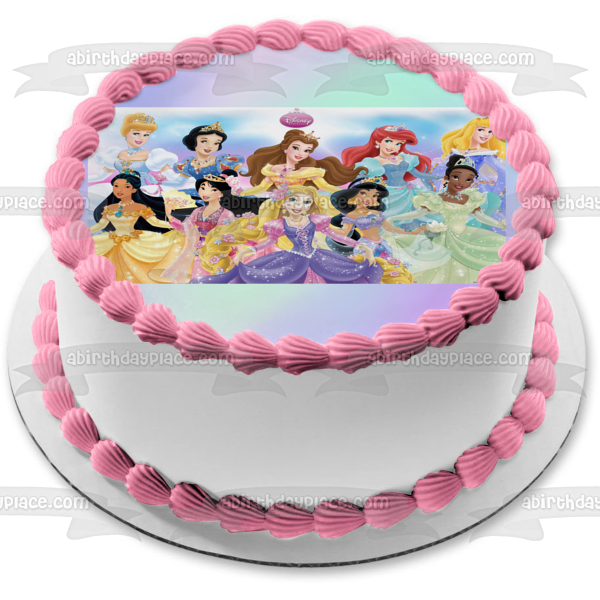 Princesas Mulan Blancanieves y Cenicienta Adorno comestible para tarta Imagen ABPID00486 