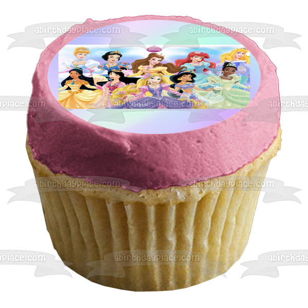 Princesas Mulan Blancanieves y Cenicienta Adorno comestible para tarta Imagen ABPID00486 