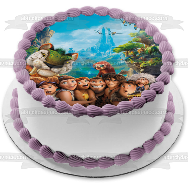 Imagen ABPID10473 de los Croods Eep Gurg Ugga Sandy Thunk Gran Guy Chunky comestible para tarta 