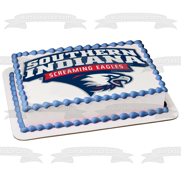 Southern Indiana Screaming Eagles Logo NCAA Edible Cake Topper Image ABPID10006