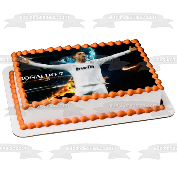 Cristiano Ronaldo Club Italiano Juventus Futbolista Profesional Imagen comestible para tarta ABPID10013 