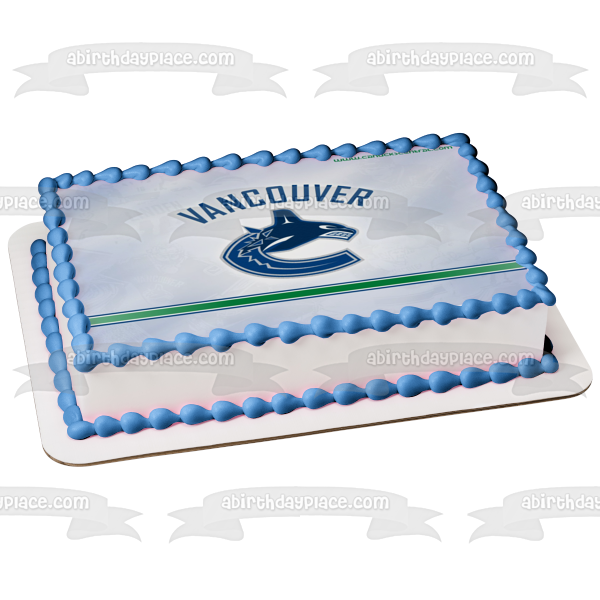 Vancouver Canucks Logo Deportes Equipo profesional de hockey sobre hielo Vancouver Columbia Británica División del Pacífico Conferencia Oeste Liga Nacional de Hockey NHL Imagen comestible para tarta ABPID09275 