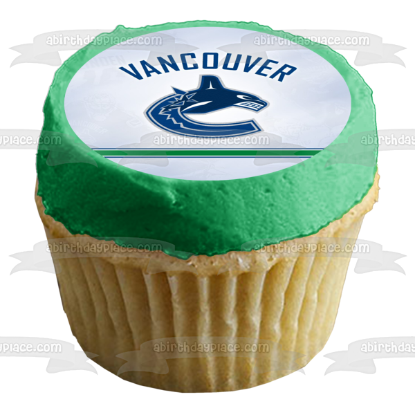 Vancouver Canucks Logo Deportes Equipo profesional de hockey sobre hielo Vancouver Columbia Británica División del Pacífico Conferencia Oeste Liga Nacional de Hockey NHL Imagen comestible para tarta ABPID09275 