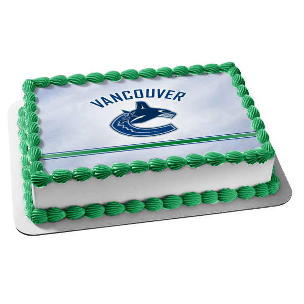 Vancouver Canucks Logo Deportes Equipo profesional de hockey sobre hielo Vancouver Columbia Británica División del Pacífico Conferencia Oeste Liga Nacional de Hockey NHL Imagen comestible para tarta ABPID09275 