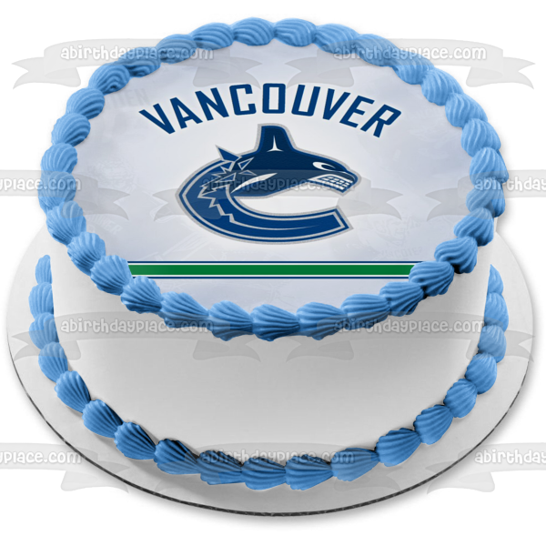 Vancouver Canucks Logo Deportes Equipo profesional de hockey sobre hielo Vancouver Columbia Británica División del Pacífico Conferencia Oeste Liga Nacional de Hockey NHL Imagen comestible para tarta ABPID09275 