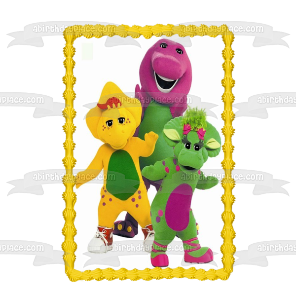 Barney el dinosaurio Super Dee Duper decoración comestible para tarta imagen ABPID09288 