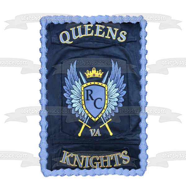 Imagen comestible para decoración de tarta con el logotipo de la policía de Queens Knights ABPID10101 