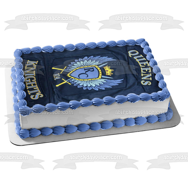 Imagen comestible para decoración de tarta con el logotipo de la policía de Queens Knights ABPID10101 