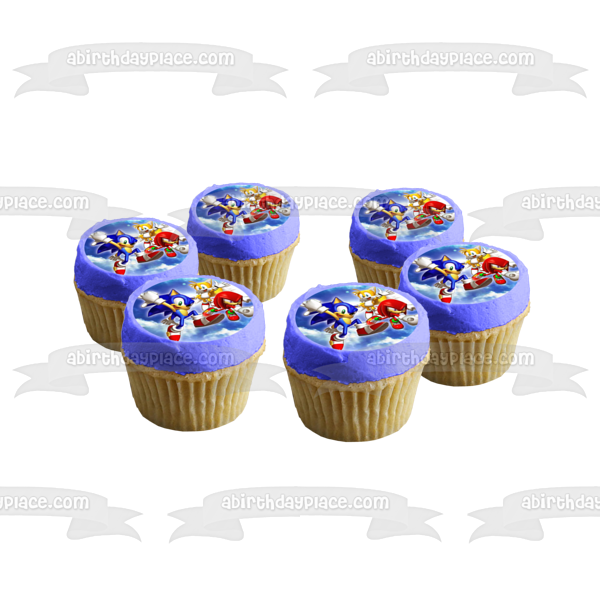 Sega Sonic the Hedgehog Gaming Movie TV Customizable Edible Cake Topper  Image ABPID52997 