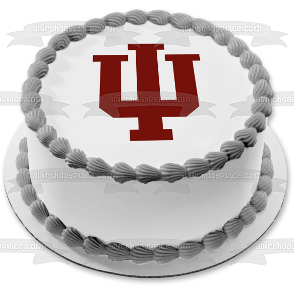 Indiana University Logo NCAA Edible Cake Topper Image ABPID10132