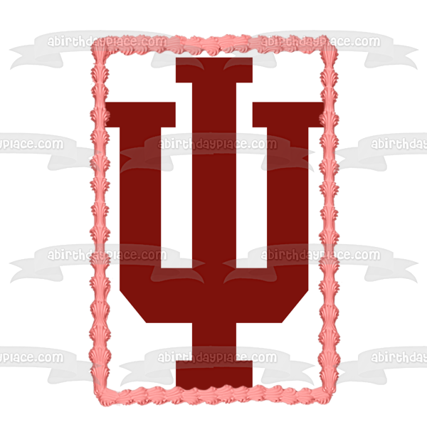 Indiana University Logo NCAA Edible Cake Topper Image ABPID10132