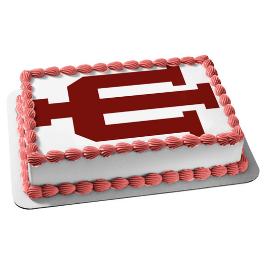 Indiana University Logo NCAA Edible Cake Topper Image ABPID10132