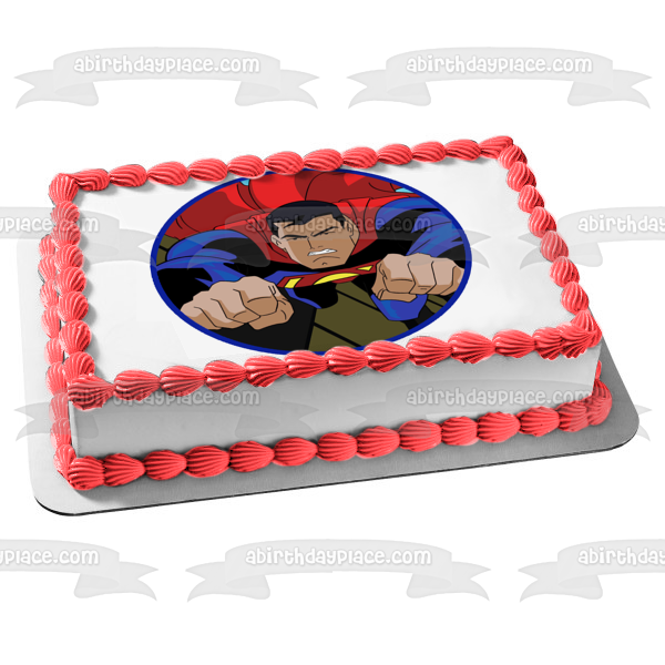 Superman DC Comics volando hacia arriba imagen comestible para decoración de tarta ABPID09354 