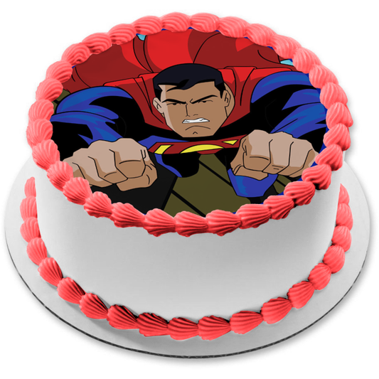 Superman DC Comics volando hacia arriba imagen comestible para decoración de tarta ABPID09354 