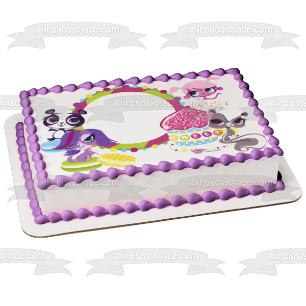 Littlest Pet Shop Penny Ling Minka Mark Pepper Clark Zoe Trent Edible Cake Topper Image Frame ABPID10144