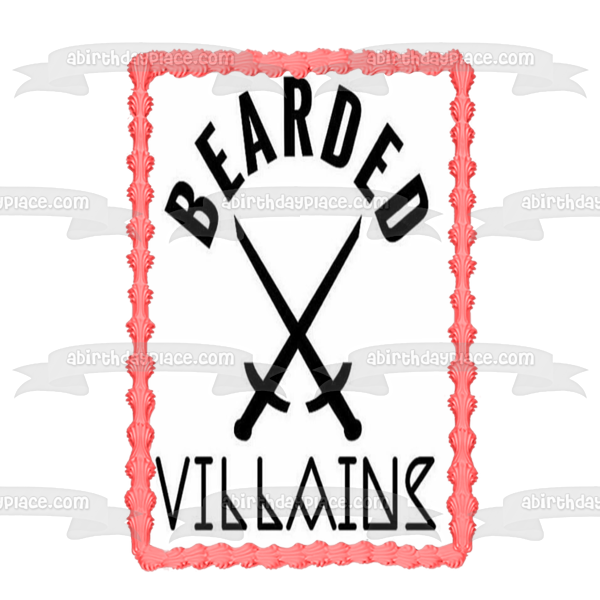 Bearded Villans Logo Edible Cake Topper Image ABPID10211