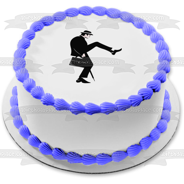 The Ministry of Silly Walks Monty Python Silhouette Edible Cake Topper Image ABPID10258