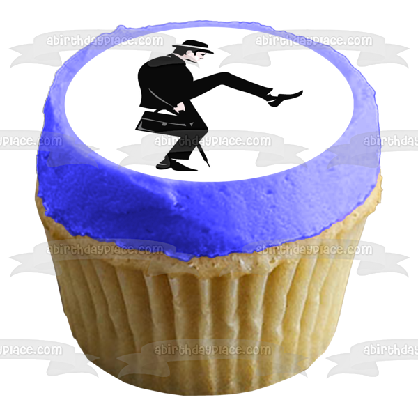 The Ministry of Silly Walks Monty Python Silhouette Edible Cake Topper Image ABPID10258